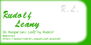 rudolf leany business card